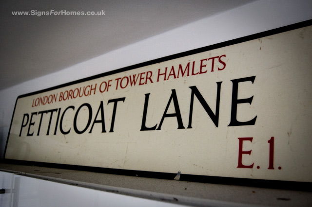 Petticoat Lane Street Sign
